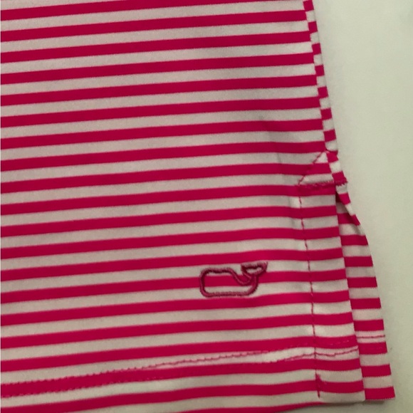 Vineyard Vines NWT Womens Size Large Pink/White Stripe Performance Top - Picture 4 of 5